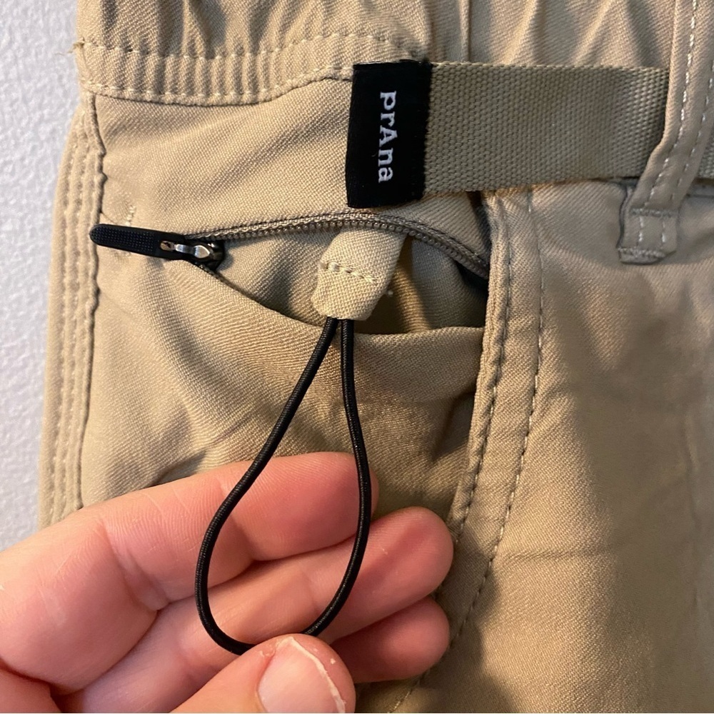 Prana stretch Zion E waist short II size small w/ 10” inseam in sandbar new - Picture 3 of 6
